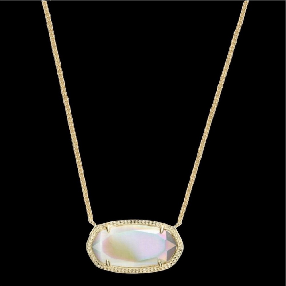 Kendra Scott Iridescent Slate Cat's Eye Dylan Necklace Rare & HTF